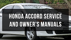 Honda Accord service and owner's manual free