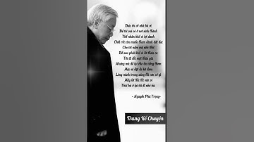 Bài thơ Bác Nguyễn Phú Trọng tặng vợ (cô Mận) viết những ngày cuối đời ở viện 108  #nguyenphutrong