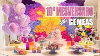 🦋 10º MESVERSARIO DAS GÊMEAS - TEMA TIE DYE