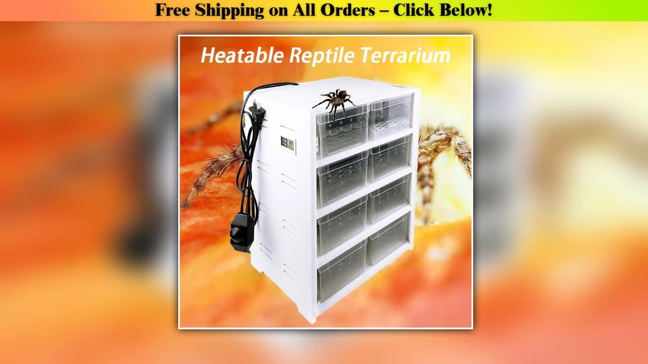 Winter Heatable Lizard Reptile Breeding Cage Adjustable Temperature Control PVC Terrariums Spider