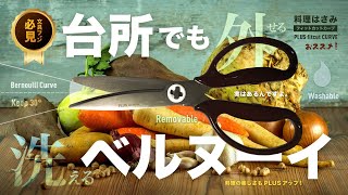 台所でも文房具♪PLUS fitcutCURVE (フィットカットカーブ) 料理用はさみとか最強じゃないですか！