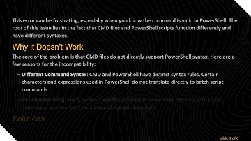 Resolving PowerShell Command Issues When Using CMD Files