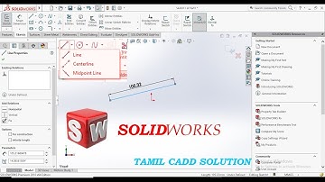 Solidworks  Line Command And Its Types  --  Tamil
