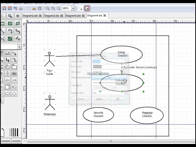 How Create Use Case Diagram Using Dia Software | Use Case Diagram For Project Documentation | 2021 class=