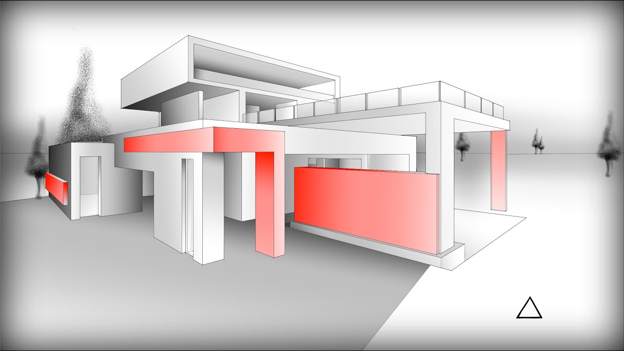 ARCHITECTURE DESIGN  10 DRAWING  A MODERN  HOUSE  YouTube