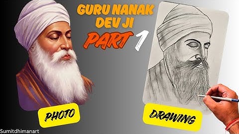 Guru Nanak Dev Ji Realistic Pencil Drawing ✨ | Cinematic Art | Sumit Dhiman Art (Part 1)
