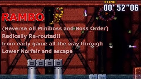 Super Metroid RAMBO speedrun in 1:23:14 (0:57 IGT) (World Record)