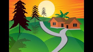 How to Make Adobe Illustrator | Sunset Vector Illustration Tutorial for Beginners| Vector background
