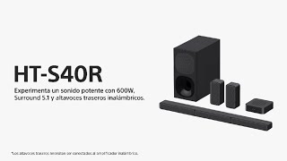 Comprar Home Cinema Sony HT-S40R 5.1 600W con Subwoofer y altavoces  traseros inalámbricos · Hipercor