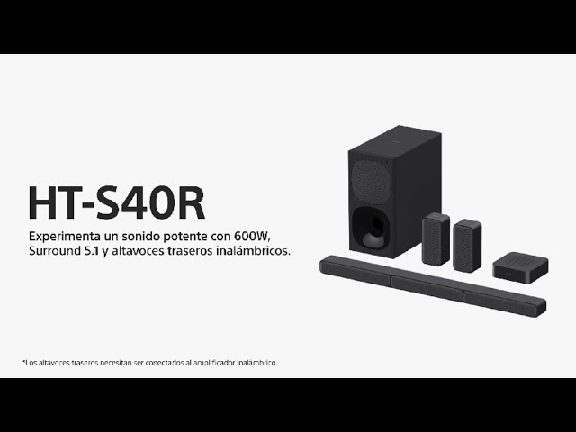 Sony presenta el HT-S40R, un conjunto de cine en casa 5.1 con barra de  sonido, altavoces traseros y subwoofer inalámbricos