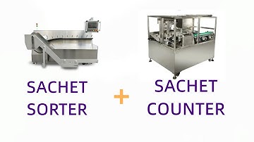4 side seal sachet/pouch sorting counting machinery | Reagents sachet counter machine