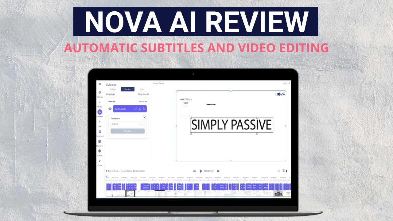 Nova AI Review: Subtitles and Video Editing - TangledTech