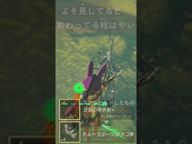 【ぶっ壊れ弓5連射ライネル獣神の弓】とモルドラ近衛の両手剣ハンマーで白銀ライネル先生を1ターンで倒したをトーク付きで楽しく #ゼルダの伝説 #ティアーズオブザキングダム #totk  #shorts