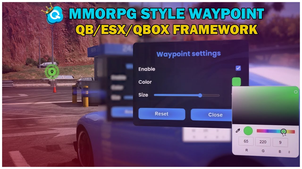 [QB/ESX/QBOX] Quasar Waypoint | Система точек маршрута в стиле MMORPG для FiveM | Установка и дем...