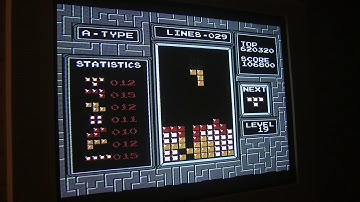 TETRIS NES PAL lvl 19, 6 tetris