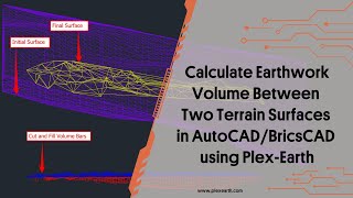 Calculate Earthwork Volume Between Two Terrain Surfaces in AutoCAD or BricsCAD using Plex-Earth