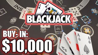 BLACKJACK! INSANE SESSION! All In Playing 3 Hands A TIME For A Chance To Beat The Dealer
