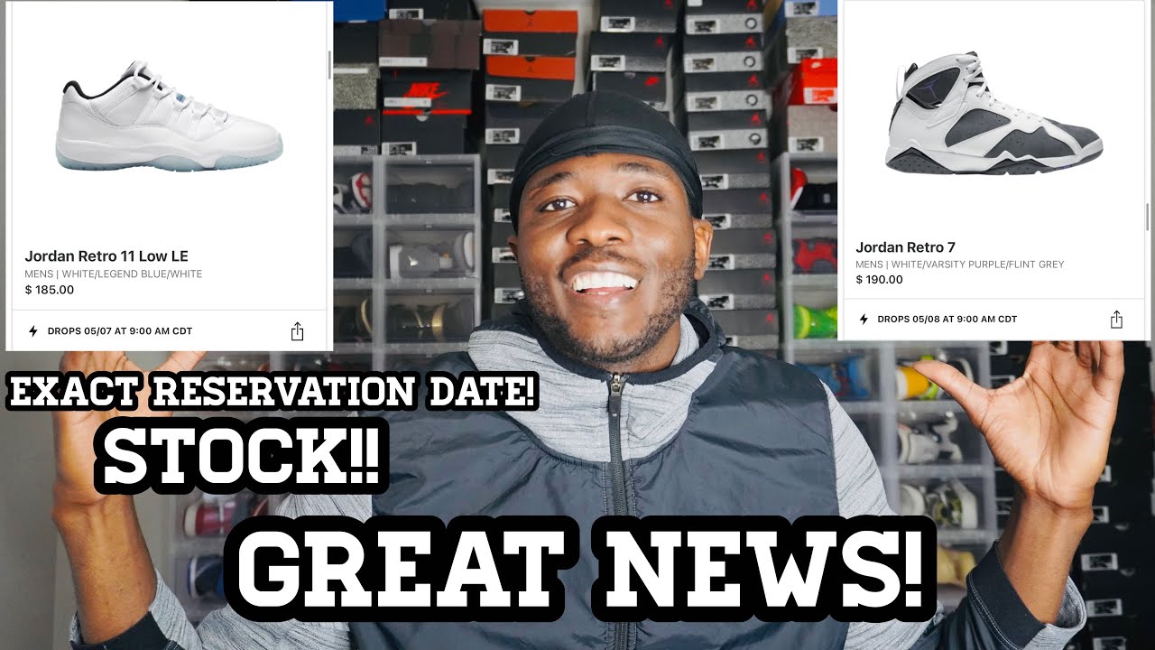 GREAT NEWS! JORDAN 11 LEGEND BLUE RESERVATION DATE FLX APP & STOCK! WHERE TO COP FCFS! AJ7 FLINT!