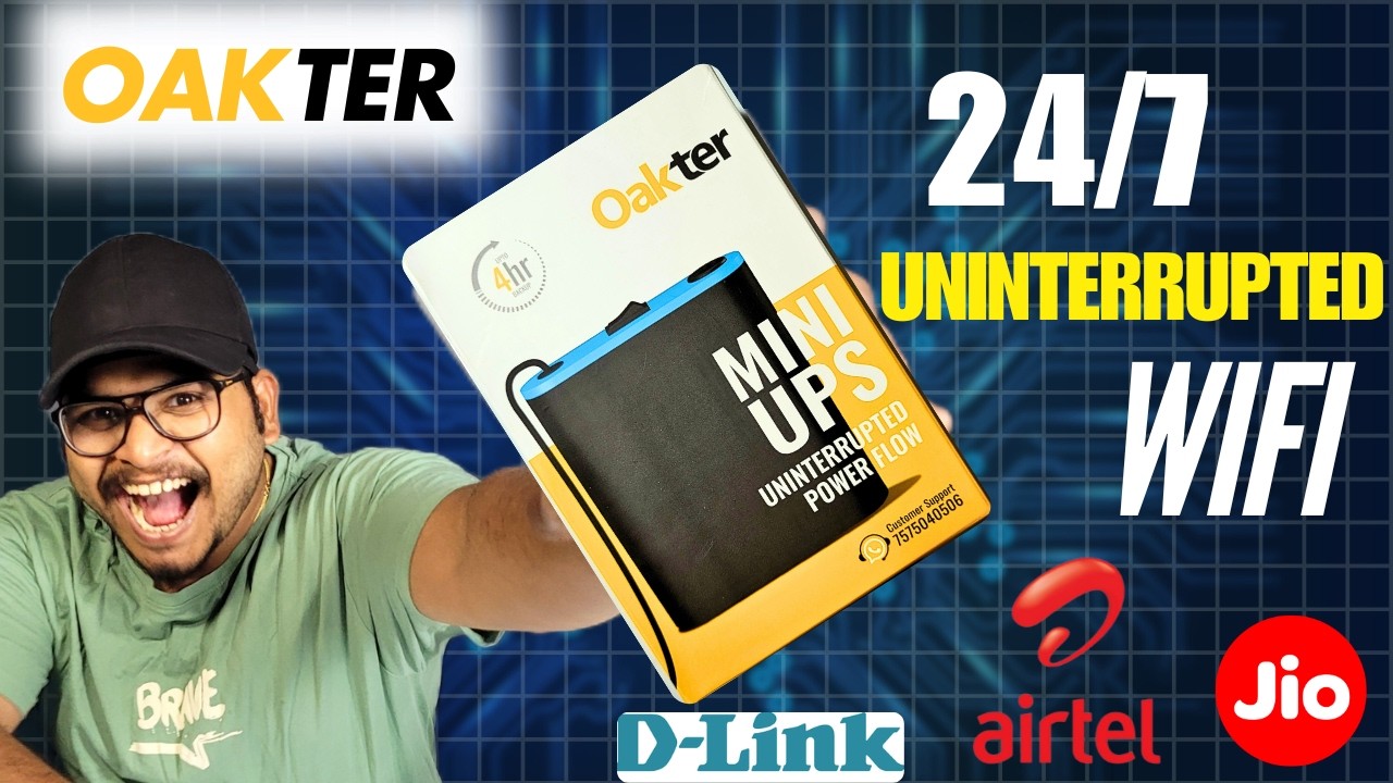 Oakter Mini UPS – No Power? No Problem! WiFi Runs for 4 Hours!