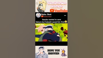 Sasuke wanted to save Sakura but Kakashi saved him first😂😂#anime #naruto #shorts