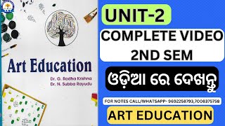 2ND SEM BED CLASS ll ART EDUCATION UNIT-2 ll ANDHRA BED ONLINE CLASSES