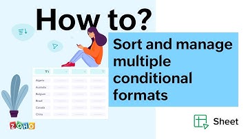 Sort and manage multiple conditional formats | Zoho Sheet