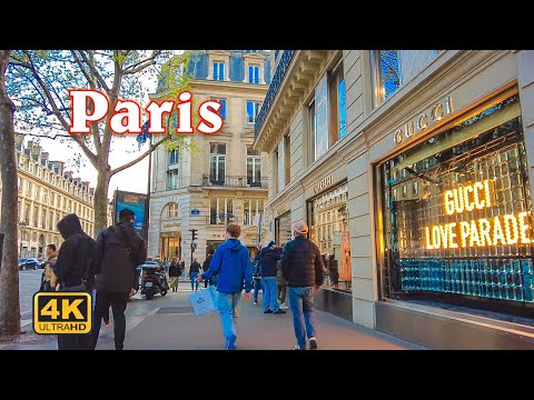 Paris Walking Tour - La Madeleine, Paris  Luxury Shopping Area [4K UHD]