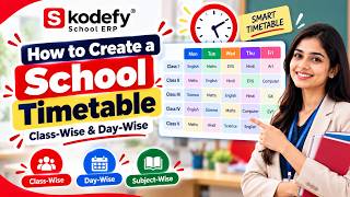How to Create a School Timetable | Class-Wise & Day-Wise Timetable | Skodefy