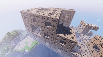 WIP 5 iteration menger sponge in minecraft