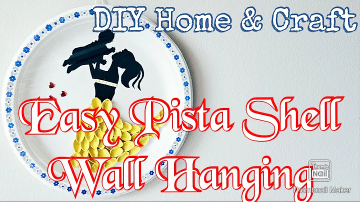 Beautiful and low cost! Wall Hanging Craft Ideas with pista shell! #craft #craftideas #shorts