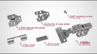 H88 Two way clip on soft closing cabinet hinge Installation instruction screenshot 4