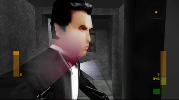 Playing GoldenEye X multi player with bots.