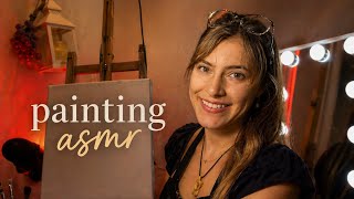 Painting a landscape, relaxing art ASMR