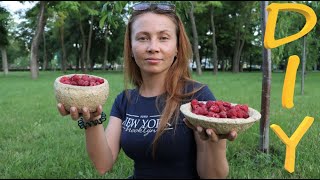 How to make baskets from wood sawdust - DIY