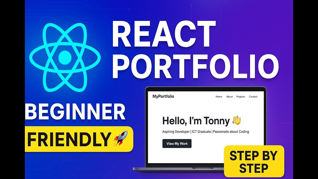 Build a Stunning React Portfolio Website for Beginners Step by Step ...