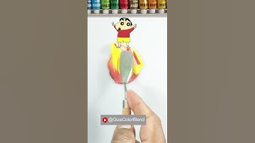 Can You Guess the Final Color? Mixing Every Hue on Crayon Shinchan!#guessthecolor   #crayonshinchan