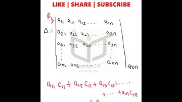Determinants of n x n Matrix #ConceptBooster #jee #shorts #maths