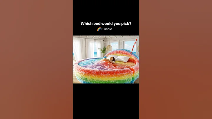AI ASMR which bed would you pick?🌈🍕🥑🛌 #aiasmr #asmr