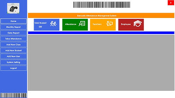 Barcode Attendance Management System (Login Form,  Dashboard) Part 1