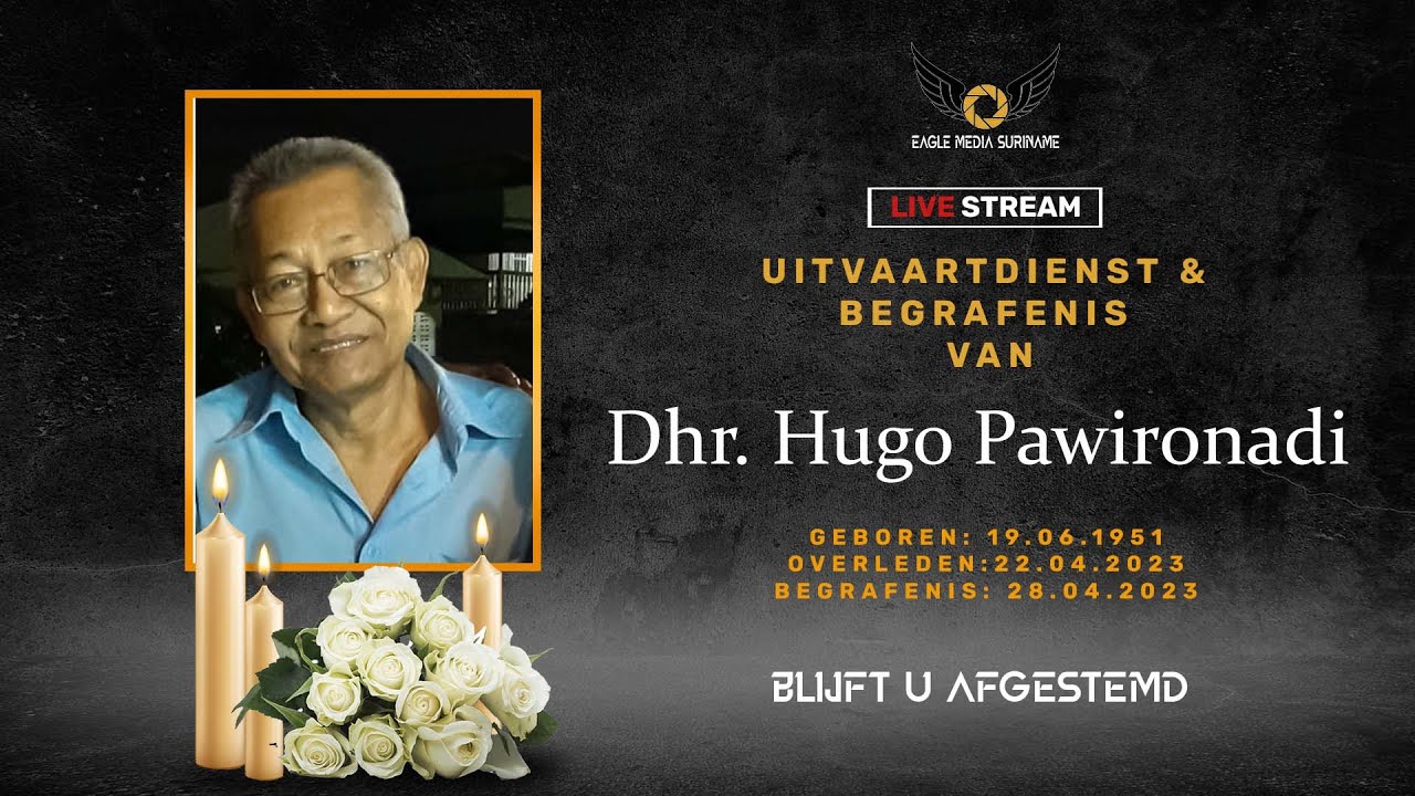 🔴 𝕃𝕚𝕧𝕖 | Uitvaartdienst & Begrafenis van Dhr. Hugo Pawironadi 28.04. ...