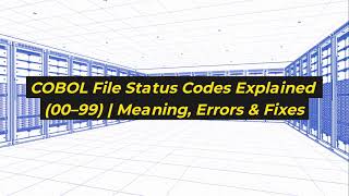 COBOL File Status Codes Explained (00–99) | Meaning, Errors & Fixes
