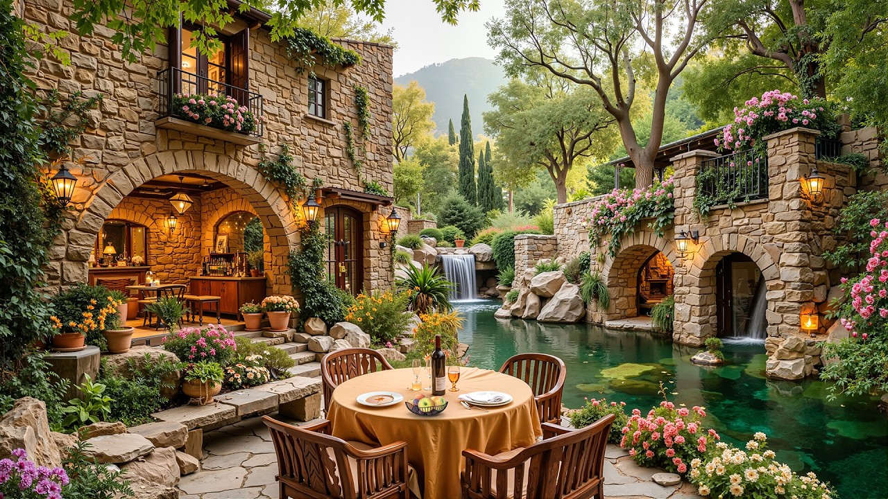 Gentle Coffee Jazz with Green Garden View 🍃 Smooth Jazz & Nature Ambience for Relax