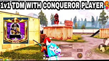 1v1 TDM WITH CONQUEROR PLAYER🥵 #viralvideo #bgmi #youtubevideo