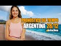 Pronóstico para el 28 de diciembre de 2020. Argentina - Infoclima TV