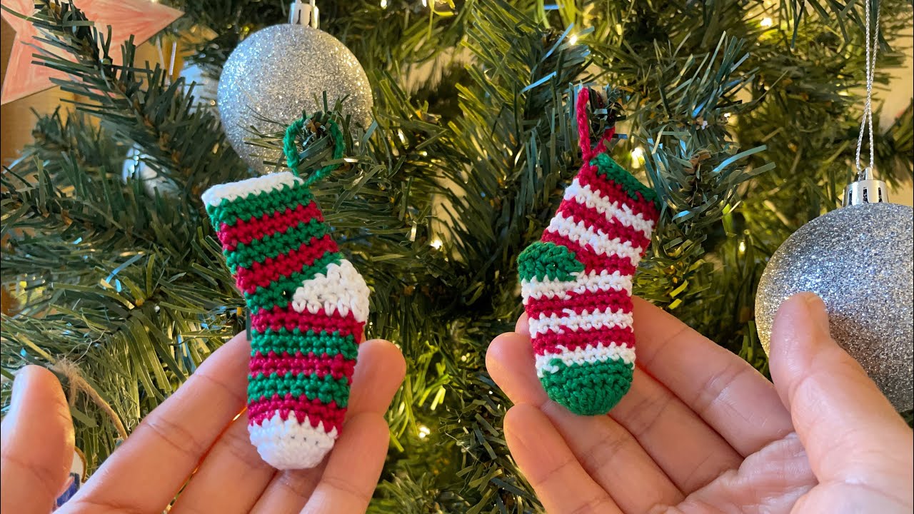 Crochet | Easy | Christmas Little Socks 🧦 | Ornaments | Christmas