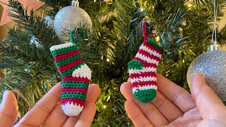 Crochet | Easy | Christmas Little Socks ? | Ornaments | Christmas Decoration | DIY | Handmade Gift