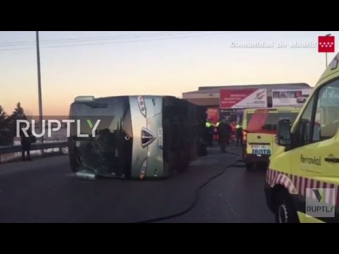 Spain: School bus crashes after driver takes cocaine