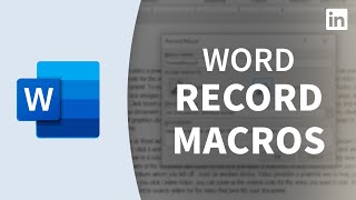 Word Tutorial - Record a macro