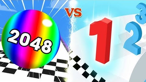 BallRun 2048 (vs) Number merge-Run master 3D : [ASMR] Super Fun gameplay Android, iOS