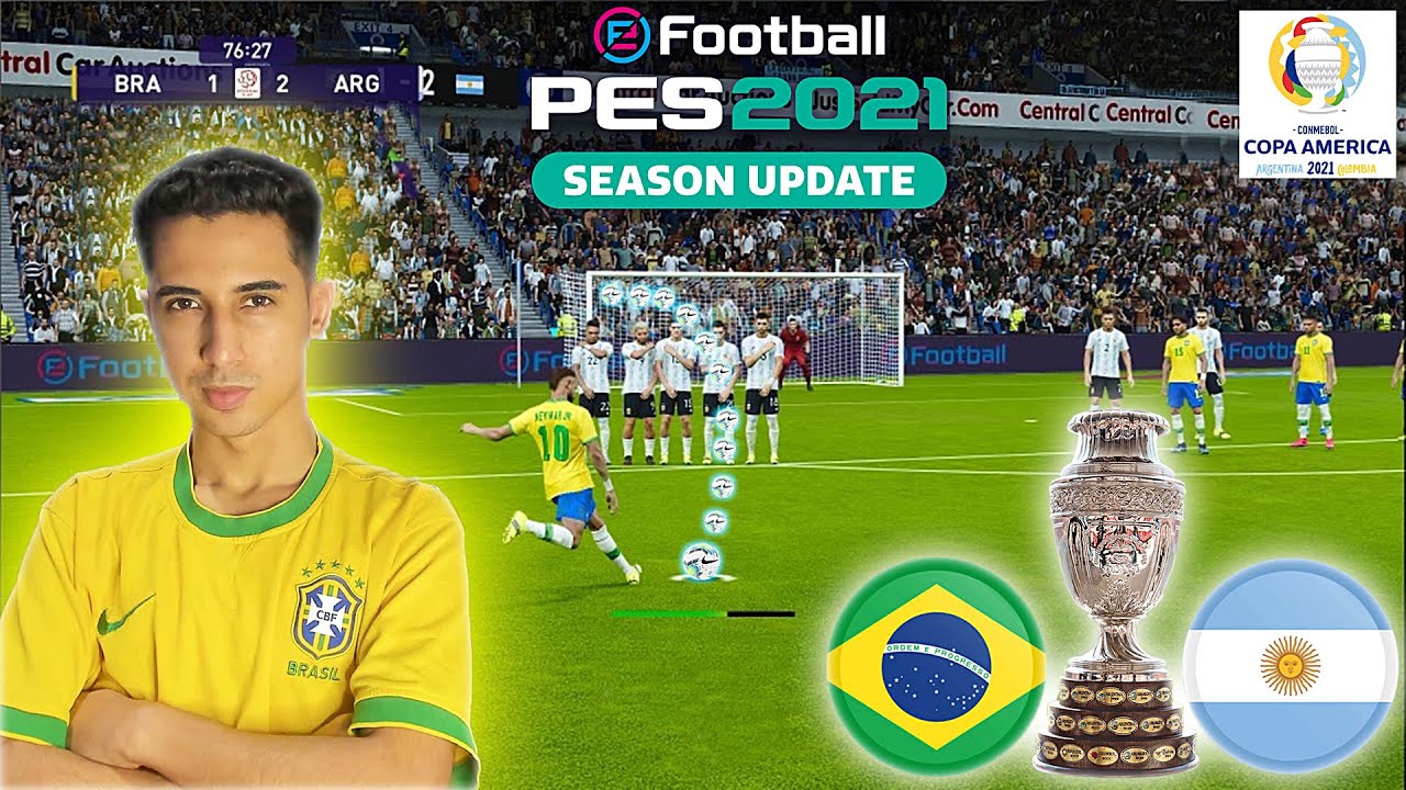 BRASIL x ARGENTINA FINAL COPA AMÉRICA PES 2021 DESAFIOS DE FUTEBOL ‹ Rikinho ›